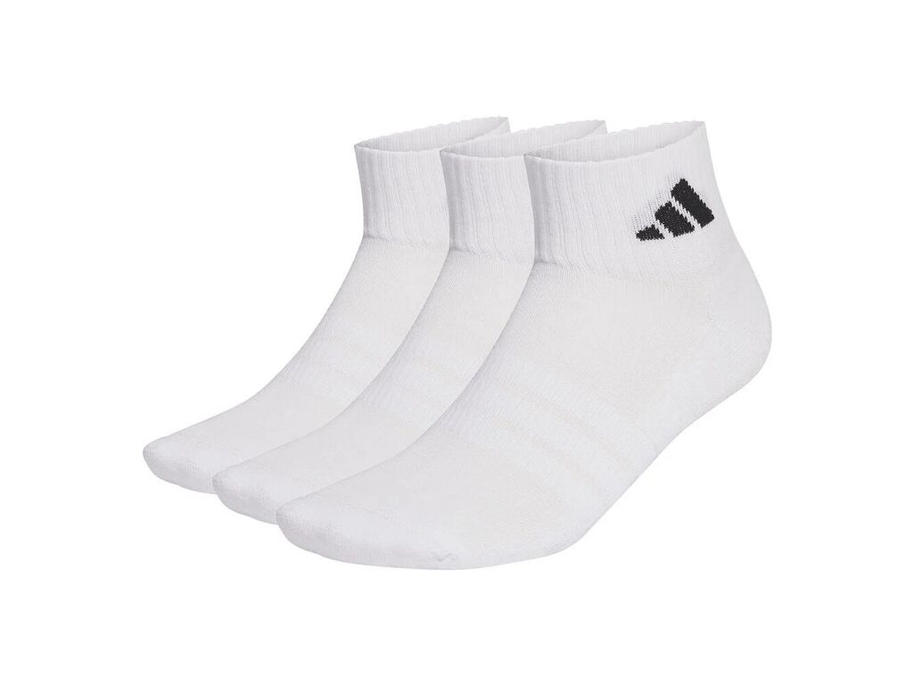  Calzini Sportivi Cushioned Bianco - Calzini unisex Adidas. Disponibile in diverse taglie: 40, 41, 42, 43, 44, 45, 37, 38, 39 e 