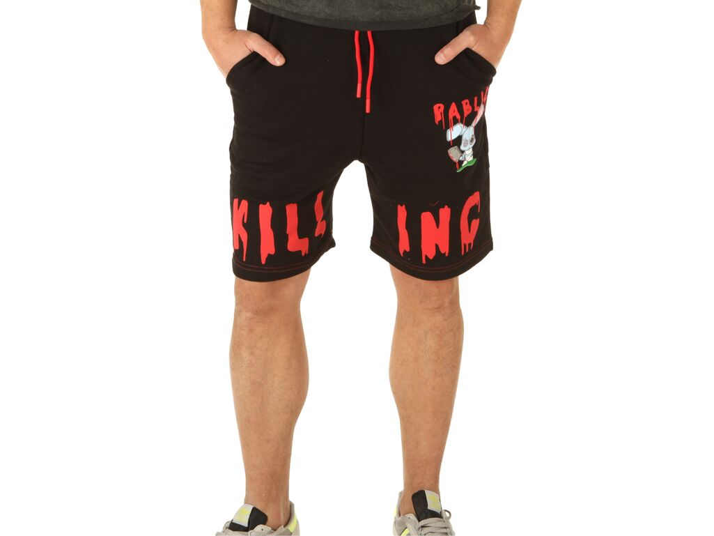  Bermuda Stampa Coniglio Nero - Bermuda uomo Pablic. Disponibile in diverse taglie: l, m, s, xl e colori rosso, nero. YOUSPORTY.
