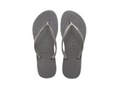  Havaianas Slim steel grey - Infradito donna Havaianas. Disponibile in diverse taglie: 43, 44 e colori grigio, argento. YOUSPORT