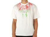  White T-Shirt With Red And Green Lightning - T-Shirt uomo Phobia Archive. Disponibile in diverse taglie: s, xl e colori rosso, 