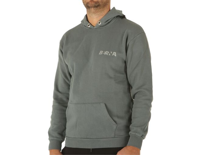 Berna Felpa Cappuccio Occhielli Piombo man 223124-33