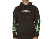  Black Hoodie With Green Lightning On Sleeves - Felpe uomo Phobia Archive. Disponibile in diverse taglie: l, m, xl, xs e colori 