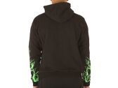  Black Hoodie With Green Lightning On Sleeves - Felpe uomo Phobia Archive. Disponibile in diverse taglie: l, m, xl, xs e colori 