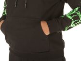  Black Hoodie With Green Lightning On Sleeves - Felpe uomo Phobia Archive. Disponibile in diverse taglie: l, m, xl, xs e colori 