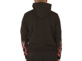 Phobia Archive Black Hoodie With Red And Grey Light On Sleeves man