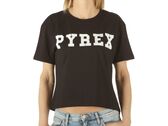 Pyrex Maglia Corta Donna In Jersey Nero Stampa Bianca woman 22EPB34222 NEB