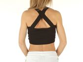 Pyrex Top Donna In Jersey Stretch Nero Stampa Bianca woman 22EPB42006 NER