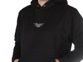 Phobia Archive Black Hoodie Embroidered Gotic man PH00588