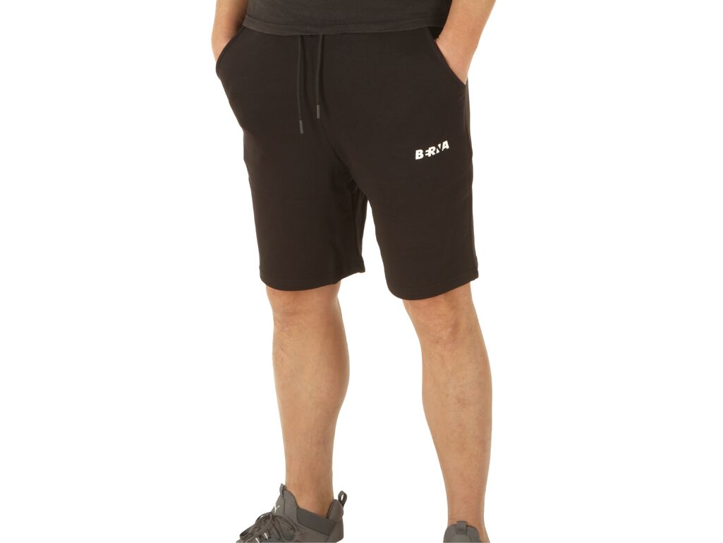  Bermuda In Felpa Stampa Logo Nero - Bermuda uomo Berna. Disponibile in diverse taglie: m, s, xl e colori nero. YOUSPORTY.