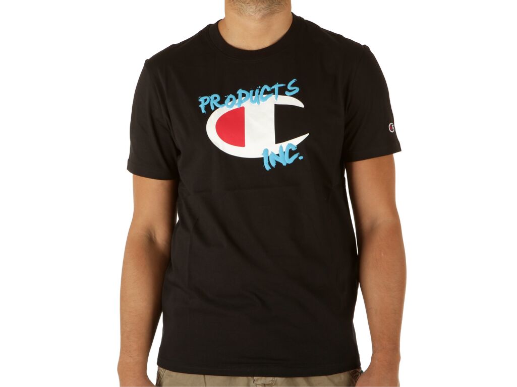  Crewneck T-Shirt - T-Shirt uomo Champion. Disponibile in diverse taglie: s e colori bianco, nero, azzurro. YOUSPORTY.