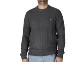 Lyle & Scott Cable Crew Neck Jumper Jet Black Marl hombre KN2115V W155 