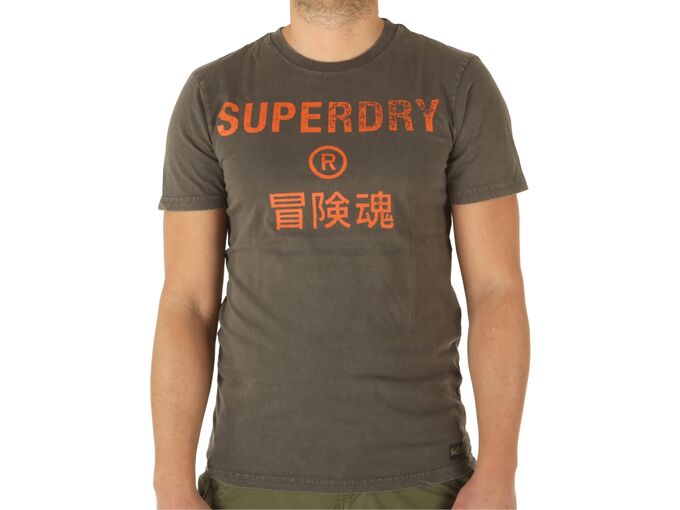 Superdry Vintage Corp Logo Tee Vintage Black man M1011475A 06A