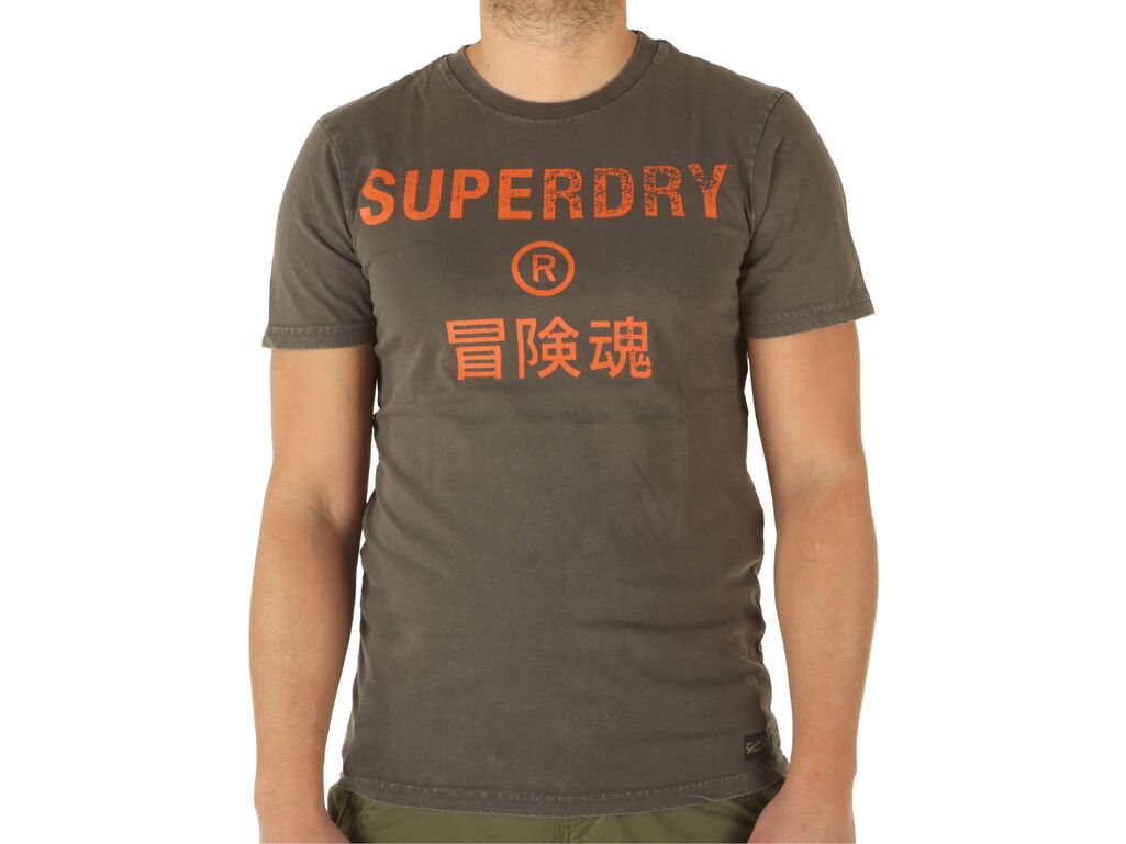 Superdry Vintage Corp Logo Tee Vintage Black man M1011475A 06A