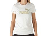  ESS+ Glitter logo Tee - T-Shirt donna Puma. Disponibile in diverse taglie: m, s e colori bianco, oro. YOUSPORTY.