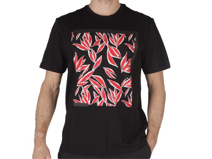  T-Shirt Relaxed Fit In Cotone Nero - T-Shirt uomo Antony Morato. Disponibile in diverse taglie: l, m, s, xl e colori rosso, ner