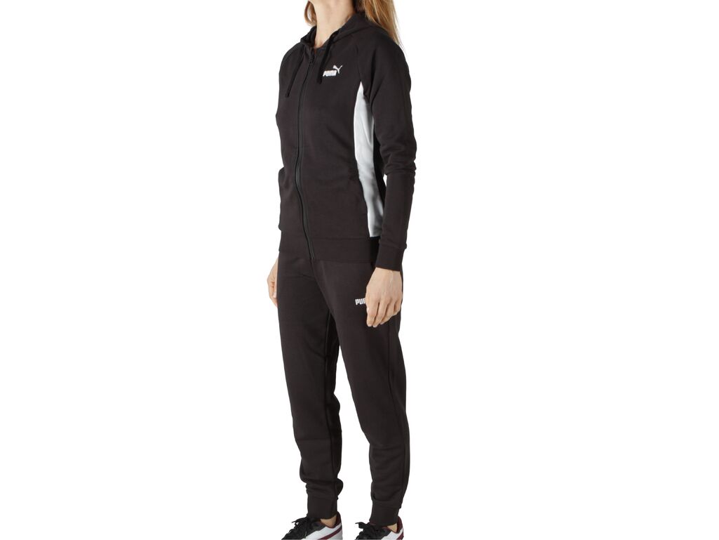  Hooded Sweat Suit TR cl - Tuta donna Puma. Disponibile in diverse taglie: l, xs e colori nero. YOUSPORTY.