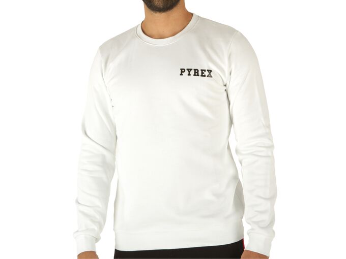 Pyrex Maglia Girocollo Uomo Felpa Bianca man 21IPB42784 BIA