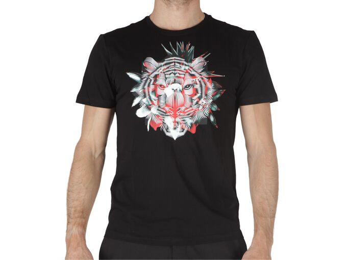 T-Shirt Slim Fit In Jersey Di Cotone Nero - T-Shirt uomo Antony Morato. Disponibile in diverse taglie: l, m, s, xl e colori ner