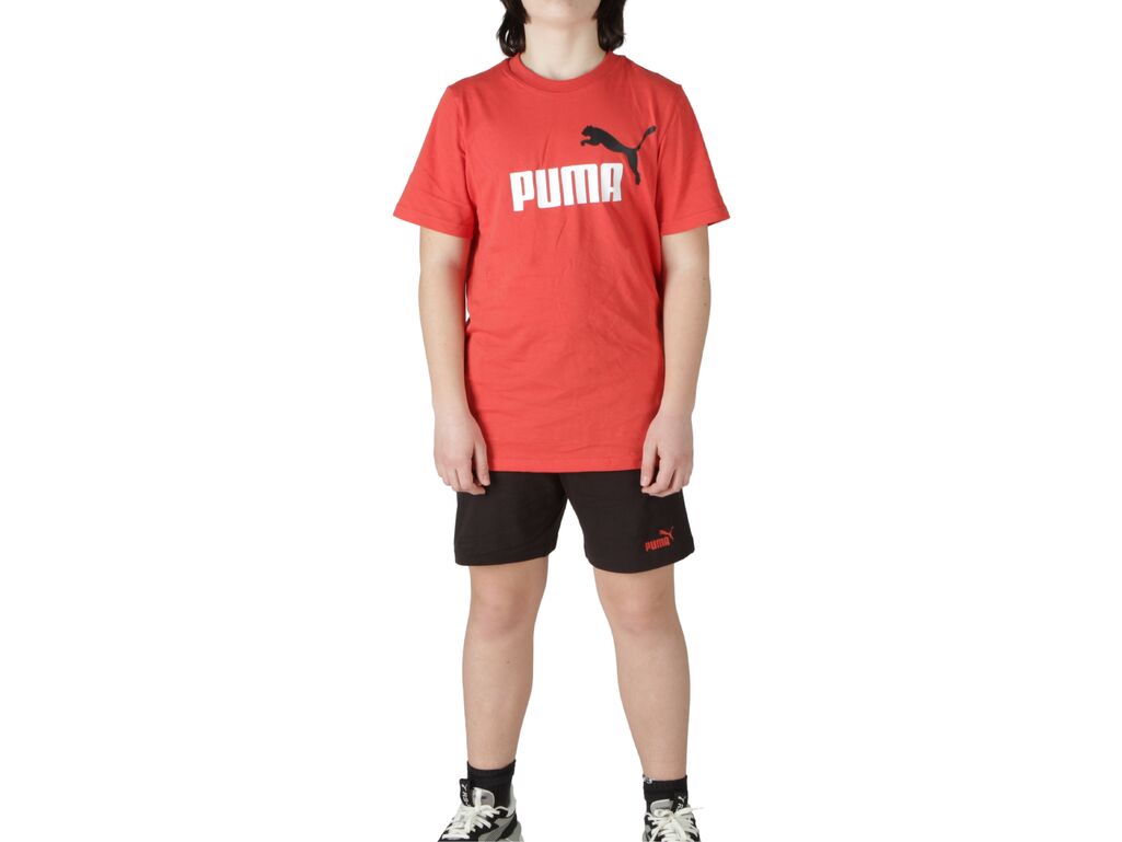 Puma Logo Tee and Shorts Set B junior 686298 15
