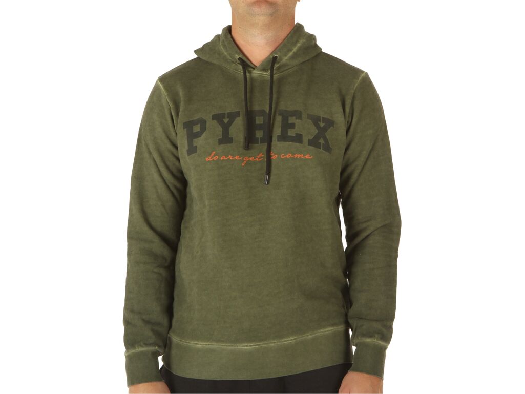  Maglia Uomo In Felpa Con Cappuccio Tinto Freddo Verde Militare - Felpe uomo Pyrex. Disponibile in diverse taglie: l, m, s, xl e