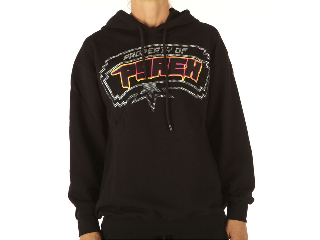 Pyrex Maglia Cappuccio In Felpa Donna Nero woman 21IPC42982 NER