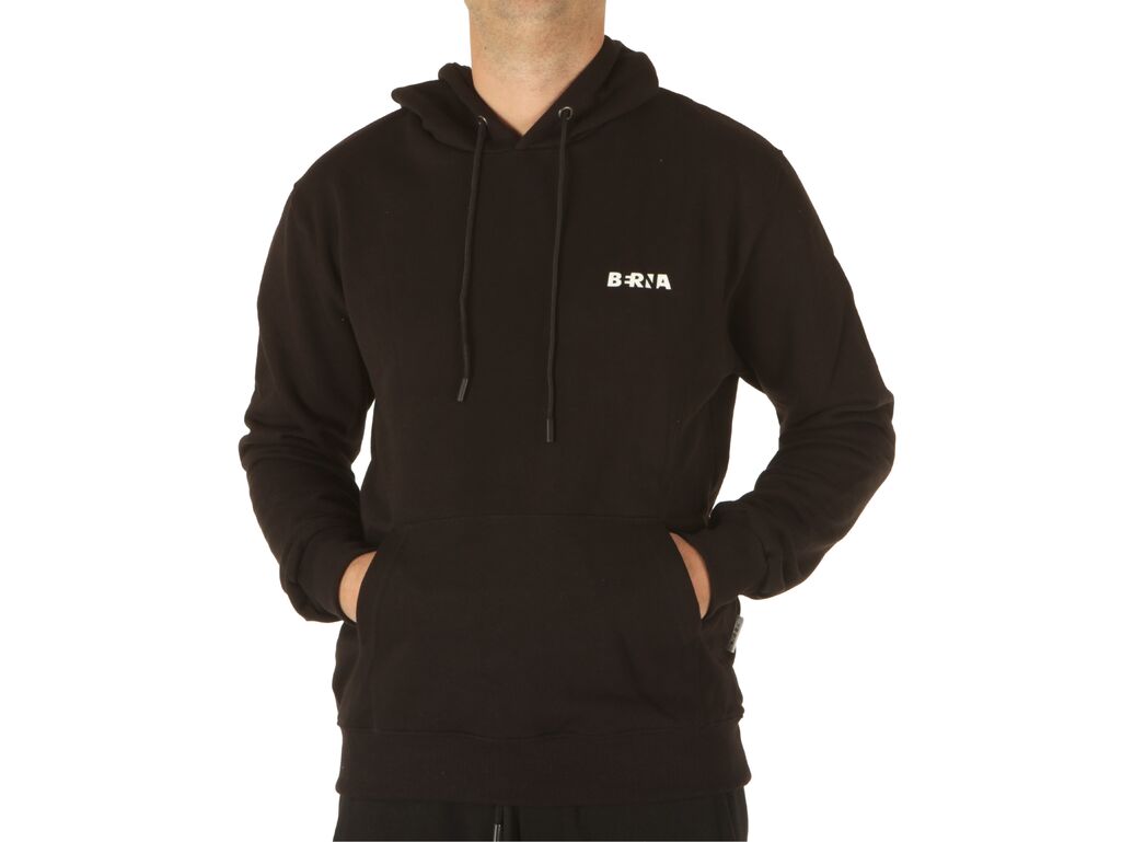 Berna Felpa Cappuccio Logo Nero man 220047-1