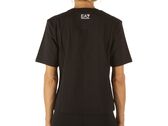 Emporio Armani T-Shirt Logo Crossover Nero woman 8NTT22 TJBEZ 1200