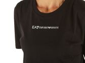 Emporio Armani T-Shirt Logo Crossover Nero woman 8NTT22 TJBEZ 1200